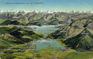 Kochel und Walchensee AK gel 1913 (Sammlung HK)
